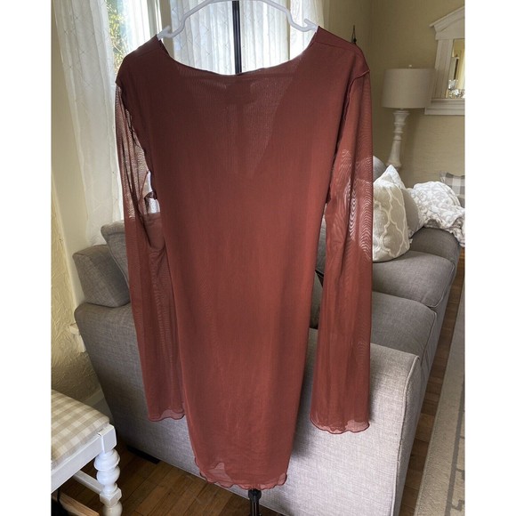 Princess Polly Baewatch Mini Dress In Brown Size 12 NWT - Picture 6 of 9